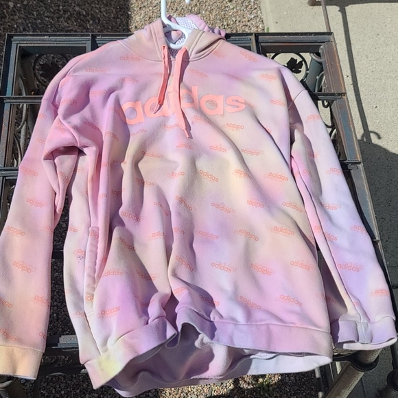 Custom washed up pastel ADIDAS HOODIE - Picture 1 of 8